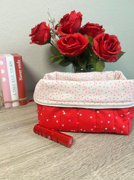 Tiny red hearts Makeup Bag